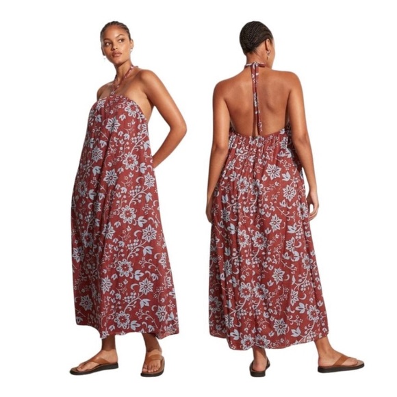 Faithfull The Brand Womens Dress 4 Brise Maxi Oceania Floral Print Beach Flowy - Picture 6 of 6
